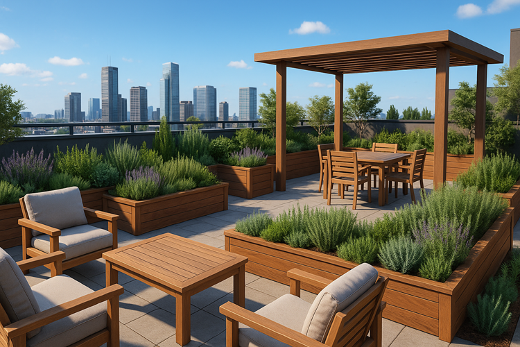 روف گاردن چیست؟ تزیین و مزایای روف گاردن روی پشت بام ساختمان